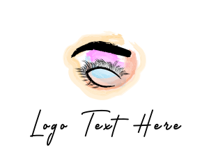 Pretty - Beauty Eyelashes Makeup logo design