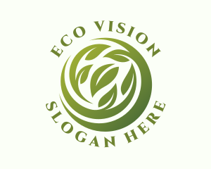 Eco Organic Leaves logo design