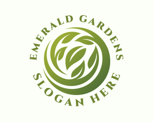 Eco Organic Leaves logo design