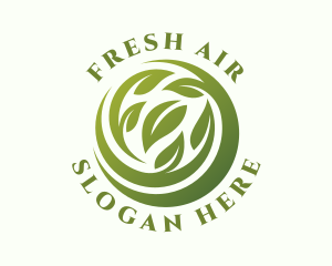 Eco Organic Leaves logo design