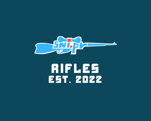 Sniper Rifle Gaming logo design