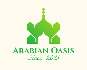 Arabian - Green Arabian Mosque logo design