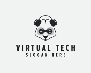 Virtual - Panda Gamer Streamer logo design