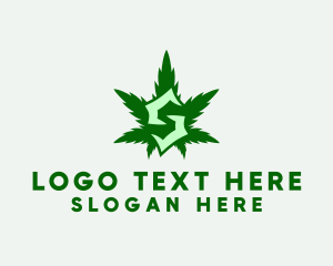 Medical Marijuana - Cannabis Leaf Letter S logo design