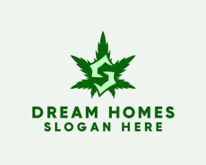 Medicine - Cannabis Leaf Letter S logo design