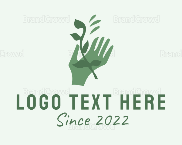 Nature Hand Plant Logo