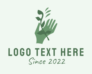 Agriculturist - Nature Hand Plant logo design