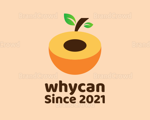 Sweet Peach Fruit Logo