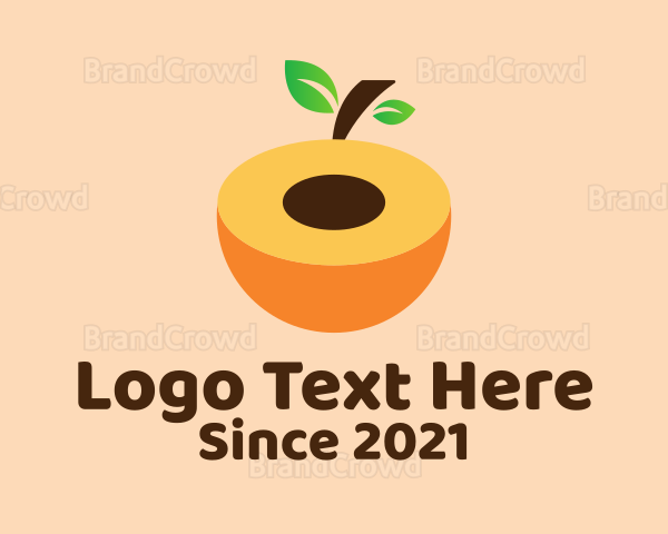 Sweet Peach Fruit Logo