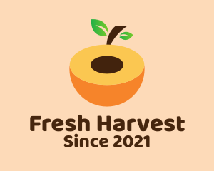 Ripe - Sweet Peach Fruit logo design