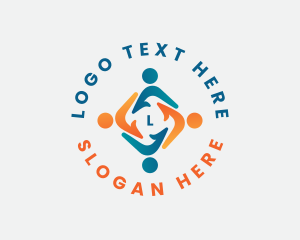Human Resource - People Community Organization logo design