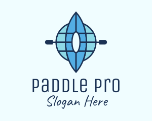 Kayaking - Globe Kayak Canoe logo design