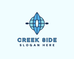 Globe Kayak Canoe logo design