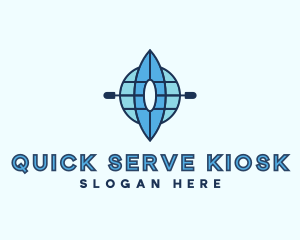 Globe Kayak Canoe logo design