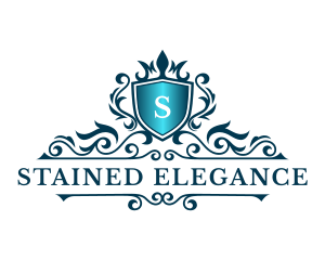 Elegant Crown Shield  logo design