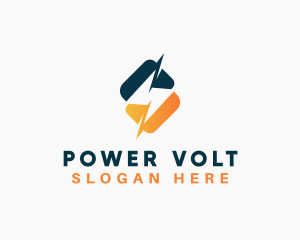 Energy Lightning Volt logo design