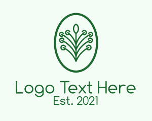 Line Art - Green Plant Garden logo design