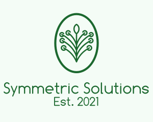 Symmetric - Green Plant Garden logo design