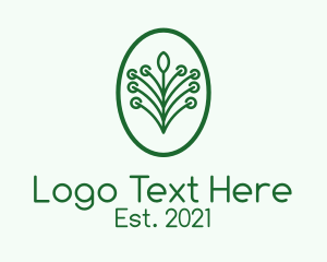 Vegan - Green Plant Garden logo design