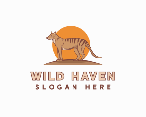 Wild Tasmanian Wolf logo design