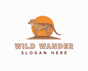 Wild Tasmanian Wolf logo design