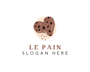 Boulangerie - Chocolate Chip Heart Cookie logo design