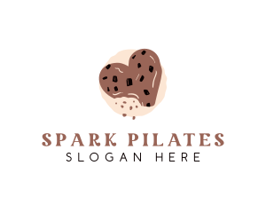 Sweets - Chocolate Chip Heart Cookie logo design