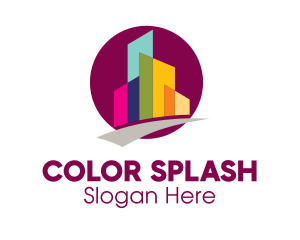 Colorful City Skyscraper  logo design