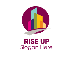 Colorful City Skyscraper  logo design