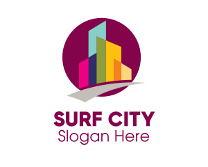 Colorful City Skyscraper  logo design