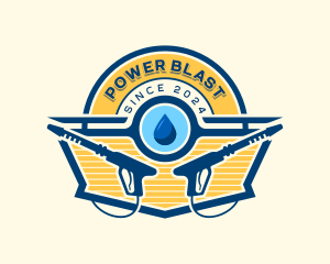 Pressure Washer Droplet logo design