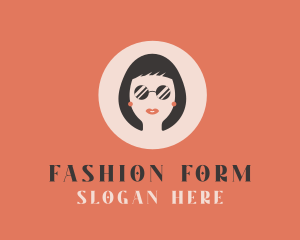 Woman Fashion Sunglasses logo design