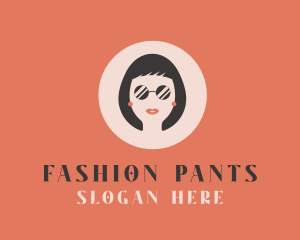 Woman Fashion Sunglasses logo design