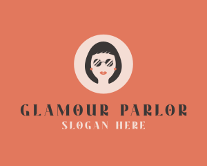 Woman Fashion Sunglasses logo design