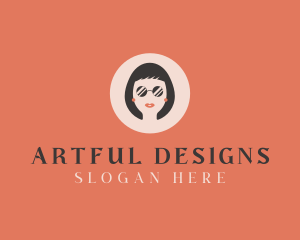 Woman Fashion Sunglasses logo design