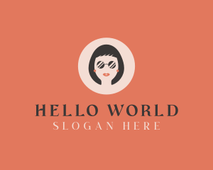 Woman Fashion Sunglasses logo design