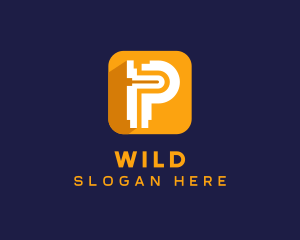 Marketing - App Developer Letter P logo design