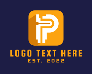 Developer - App Developer Letter P logo design