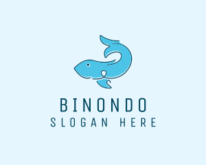 Salmon - Swimming Fresh Fish logo design