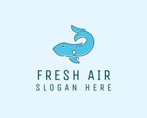 Swimming Fresh Fish  logo design