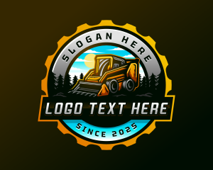 Heavy Machinery - Skid Loader Gear Machinery logo design