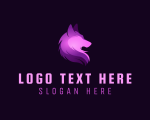 App - Wild Wolf Animal logo design