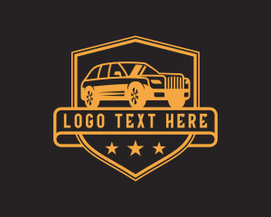Driving - Car Shield Transportation logo design