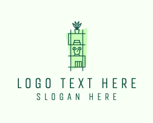 Green - Minimalist Homeware Shelf logo design