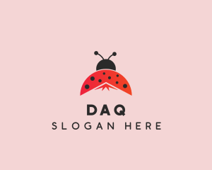 Negative Space - Ladybug Insect Wings logo design