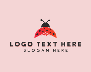 Ladybug Insect Wings logo design