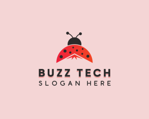 Ladybug Insect Wings logo design