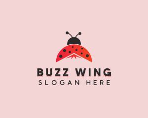 Ladybug Insect Wings logo design