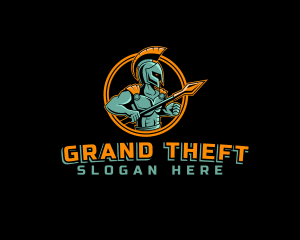 Character - Spartan Knight Gaming logo design