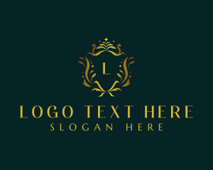 Gold - Luxury Shield Lettermark logo design